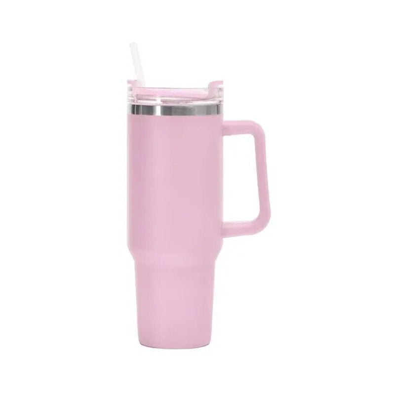 1200ML 304 Stainless Steel Insulated Water Bottle,Thermal Coffee Car Cup, Cold Hot Mugs Vacuum Flask with Handle Straw,For Sport