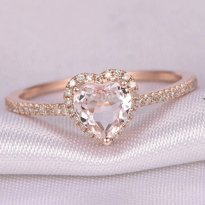 Wedding Rings for Women Rose Gold Ladies Engagement Jewelry Party Gifts Accessories