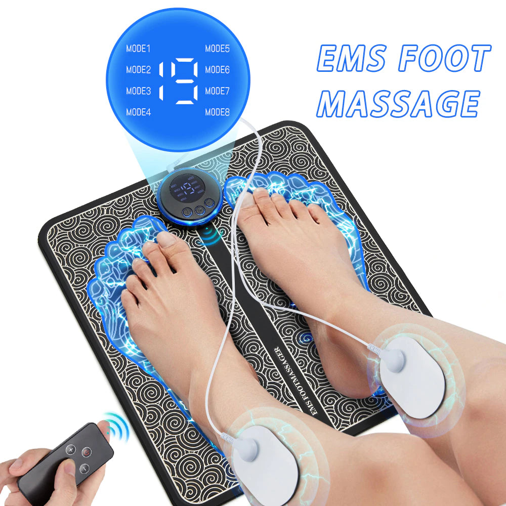 Electric EMS Foot Massager Pad. Relieve pain