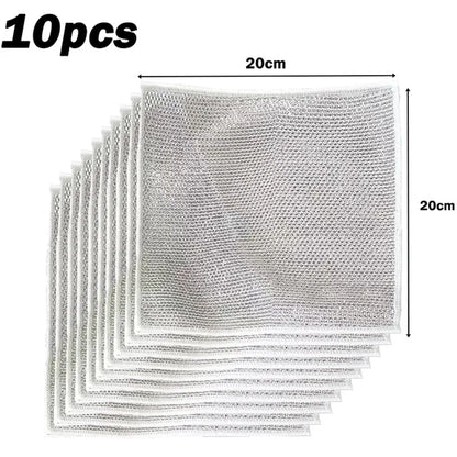 Rust Removal Cleaning Cloth Kitchen Magic Dishwashing Towel Metal Steel Wire Cleaning Rag Microwave Stove Clean Tools Dish Cloth